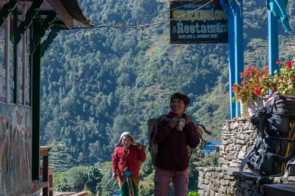 Ghurjung d'en haut où nous faisons une halte déjeuner